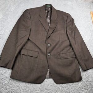 Lauren Ralph Lauren Mens Brown Plaid 100% Wool Blazer Suit Jacket 42R Canada